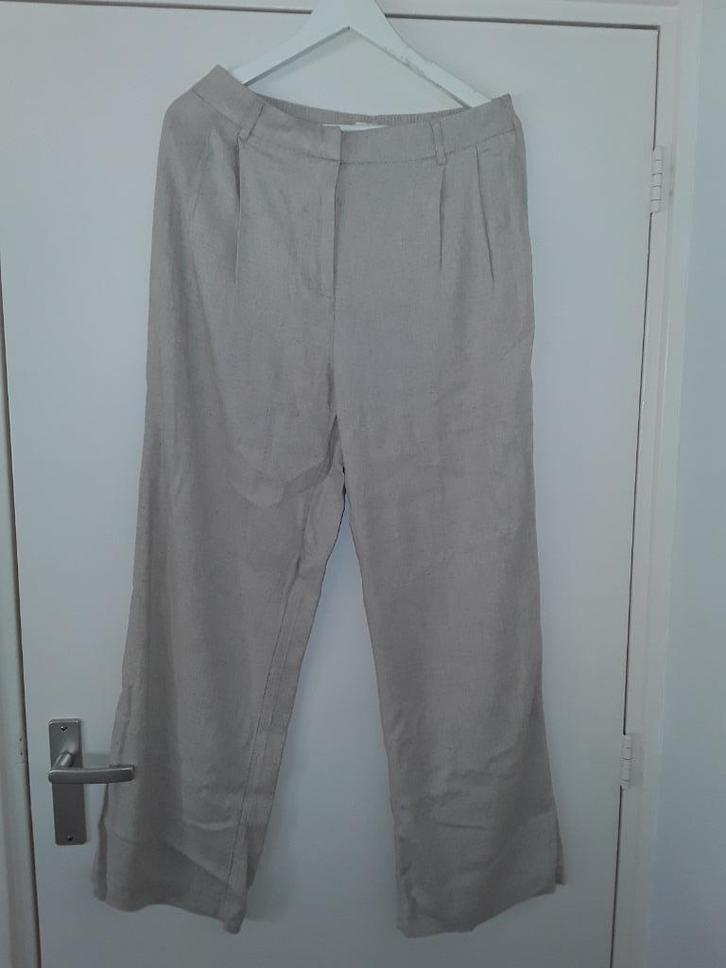 Object Beige Nette Lange Broek Maat 40, Kleding | Dames, Broeken en Pantalons, Zo goed als nieuw, Maat 38/40 (M), Beige, Lang
