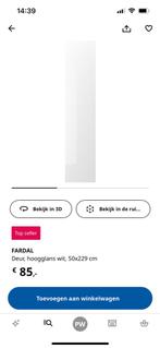 Ikea pax fardal deur hoogglans wit 50x229, Ophalen, 200 cm of meer, 50 tot 100 cm, Zo goed als nieuw