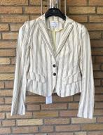 Patrizia Pepe linnen jasje colbert IT 40 / NL 36 gestreept, Verzenden, Beige, Nieuw, Patrizia Pepe