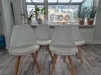 4 Gebruikte Eetkamerstoelen - Wit, Ophalen, Gebruikt, Wit