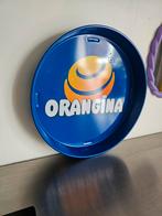 Vintage Orangina Dienblad - Blauw/Oranje, Kunststof, Gebruikt, Schaal, Rond