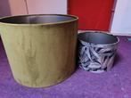 Te koop, mooie set velours lampenkappen., Huis en Inrichting, Lampen | Lampenkappen, Ophalen, 25 tot 50 cm, Rond, Mooi