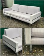 Vintage mid century zitbank Florence Knoll driezitsbank, Ophalen, Gebruikt, Metaal, Driepersoons