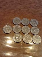 10 stuks 10 cent munten Suriname 2021, Zilver, Ophalen of Verzenden, 10 cent, Koningin Wilhelmina