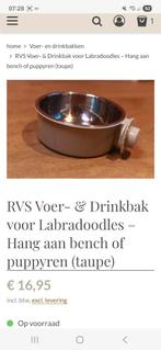 Rvs drink/ eetbak makkelijk aan ren te hangen ideaal!, Ophalen of Verzenden