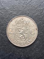 Zilveren 2½ Gulden 1960 Juliana, Postzegels en Munten, Munten | Nederland, Koningin Juliana, Zilver, Ophalen of Verzenden, Losse munt