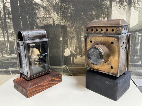 2 st Olie hulpverlichting t.b.v. Auto enz ca 1890, Auto diversen, Auto-accessoires, Ophalen of Verzenden