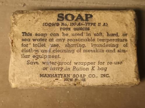 US WW2 ration SOAP, Verzamelen, Militaria | Tweede Wereldoorlog, Landmacht, Overige typen, Amerika, Verzenden