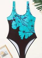 Nieuw badpak zwart blauw bloemenmotief nieuw maat 40/42 L  o, Ophalen of Verzenden, Nieuw, Zwart, Badpak