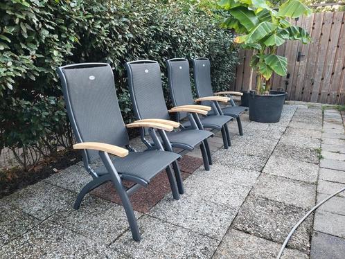 4 zeer nette Hartman Da Vinci standenstoelen, Tuin en Terras, Tuinstoelen, Zo goed als nieuw, Verstelbaar, Ophalen