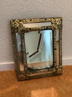 Latoen koperen facetgeslepen spiegel, Antiek en Kunst, Ophalen of Verzenden, Rechthoekig, Minder dan 50 cm, Minder dan 100 cm