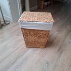 rieten wasmand met katoenen waszak, Ophalen, Gebruikt, Bruin, Overige typen