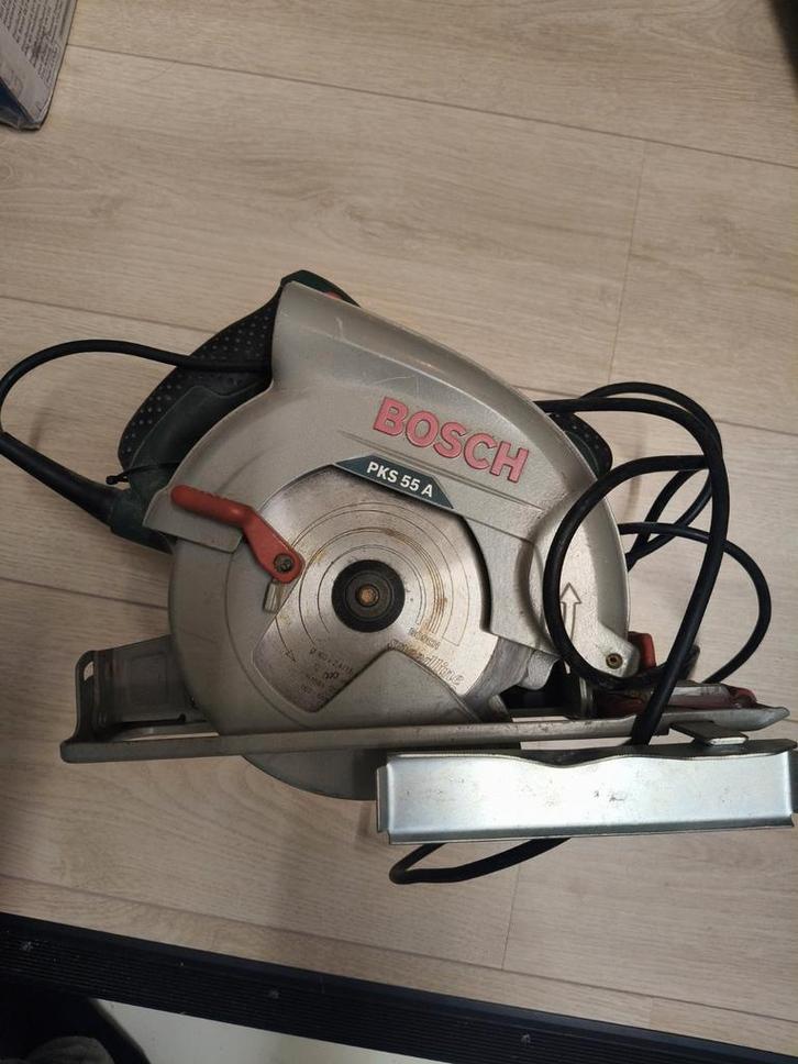 Bosch PKS 55A Cirkelzaag - Gebruikt, Doe-het-zelf en Verbouw, Gereedschap | Schuurmachines, Gebruikt, Overige typen, 1200 watt of meer