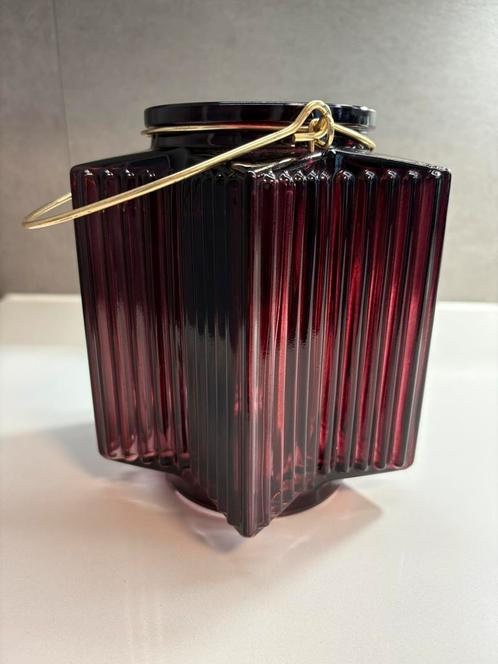 Kaarsenhouder - glas - stervorm - decoratief, Huis en Inrichting, Woonaccessoires | Overige, Zo goed als nieuw, Ophalen