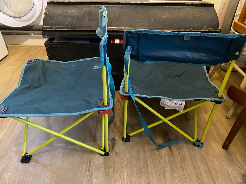2 Kinder Campingstoelen Decathlon, Caravans en Kamperen, Kampeermeubelen, Ophalen, Gebruikt, Campingstoel