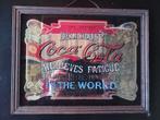 Vintage Coca Cola spiegel, Reclamebord, Ophalen of Verzenden