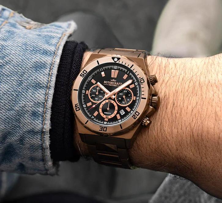 ROBUSTO RC6603 CHRONO, Sieraden, Tassen en Uiterlijk, Horloges | Heren, Nieuw, Polshorloge, Overige merken, Staal, Staal, Ophalen of Verzenden