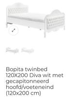 Bopita Twijfelaar Bed 120x200 - Diva Wit, Gebruikt, Ophalen of Verzenden, Twijfelaar, 120 cm