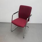 König & Neurath design vergaderstoel slede chroom stof, Gebruikt, Ophalen of Verzenden, Metaal, Vijf, Zes of meer stoelen