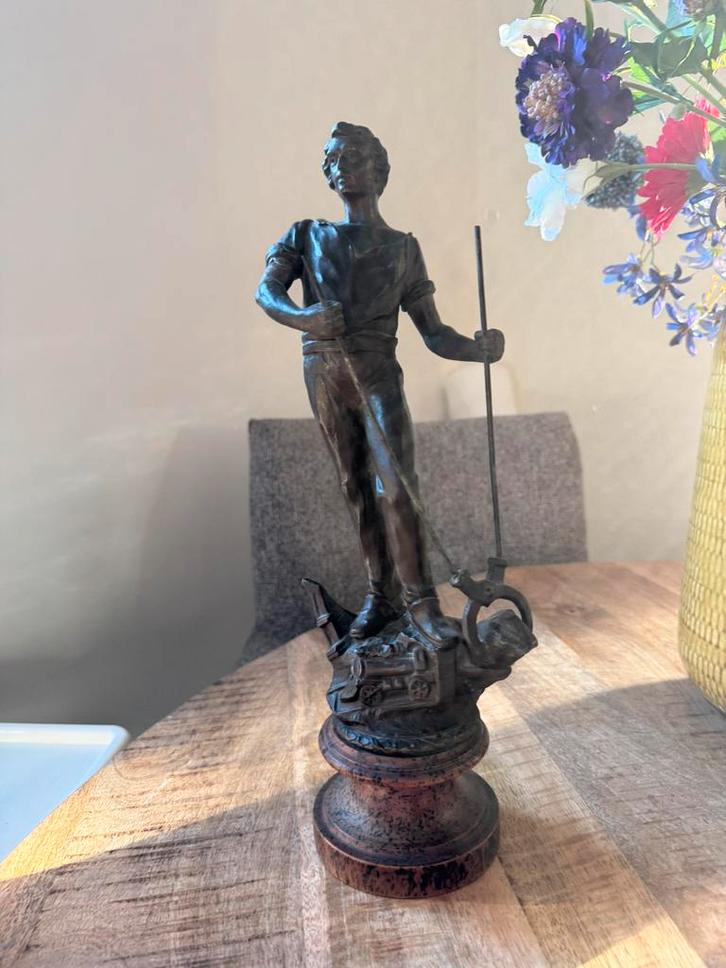 Samac beeld spoorwegarbeider, Verzamelen, Beelden en Beeldjes, Zo goed als nieuw, Ophalen of Verzenden