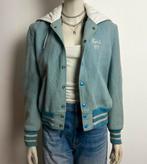 Vintage Delong south river seahawks 1987 varsity jacket, Ophalen of Verzenden, Gedragen, Maat 38/40 (M), Blauw