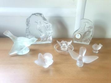 Glas en kristal vogels lalique, Sevres, Mat J. beschikbaar voor biedingen