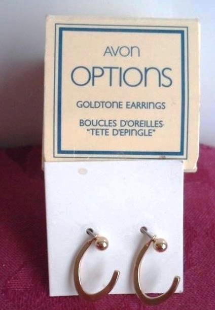 AVON oorbellen. Goldplated. In originele doos. Jaren '70., Sieraden, Tassen en Uiterlijk, Oorbellen, Nieuw, Overige materialen