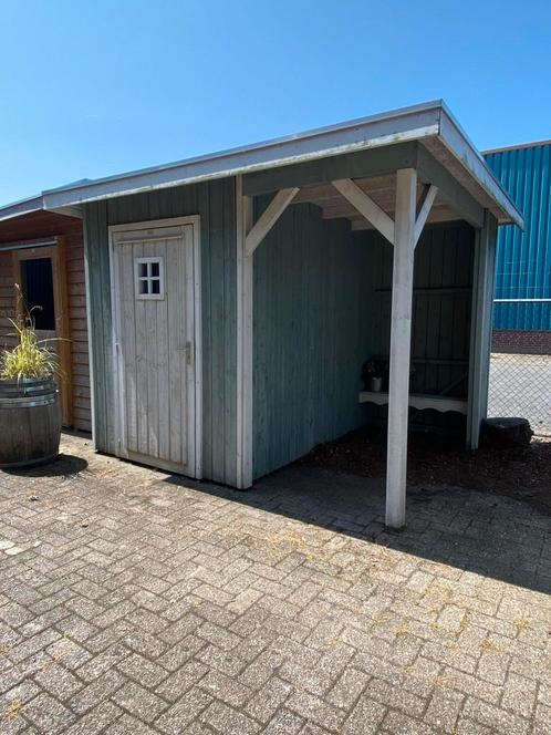 Showmodel tuinhuisje met overdekt buitengedeelte. 3.5 x 3.0, Tuin en Terras, Overkappingen, Zo goed als nieuw, Ophalen