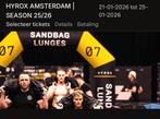 Hyrox amsterdam Pro Men 25 januari, Tickets en Kaartjes, Evenementen en Festivals, Eén persoon