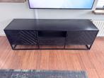 Zwarte TV-meubel mangohout, Huis en Inrichting, Ophalen, 150 tot 200 cm, Zo goed als nieuw, Minder dan 100 cm