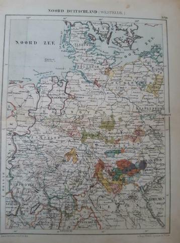 10 / Litho van J. Kuyper uit 1880 van Noord West Duitsland beschikbaar voor biedingen