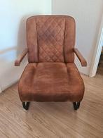 Fauteuil  cognac, Huis en Inrichting, Fauteuils, Ophalen, Gebruikt, Minder dan 75 cm, Metaal