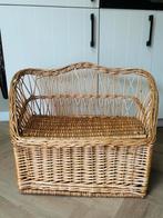 Vintage rotan rieten bankje boekenmand kinderkamer retro, Ophalen, Gebruikt, Overige typen