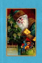 Sublieme kerstkaart/reliéf M373 - Santa/kado's/kerstboom, Verzenden, Voor 1920, Gelopen, Feest(dag)