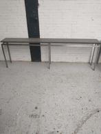 Rvs sidetable granieten blad, Ophalen, 200 cm of meer, Zo goed als nieuw, Overige vormen