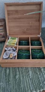 Theedoos met thee zakjes bamboe, Ophalen of Verzenden