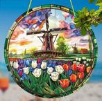 Raamhanger molen met tulpenveld, Tuin en Terras, Verzenden, Nieuw