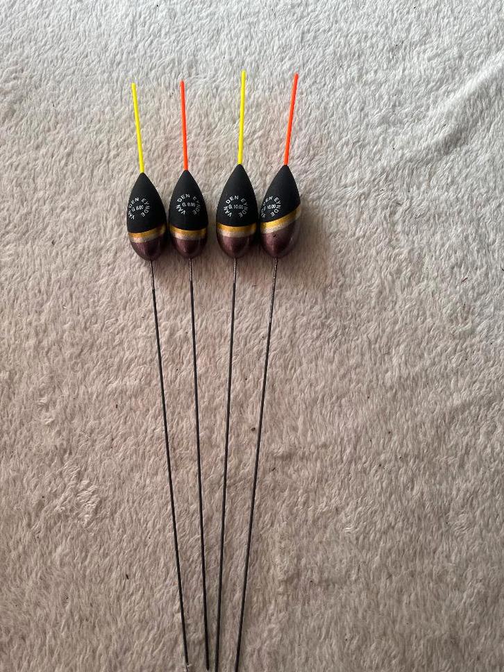 adv 203 / NIEUW serie 4 dobbers VAN DEN EYNDE, Watersport en Boten, Hengelsport | Witvissen, Nieuw, Dobber of Lood, Ophalen of Verzenden