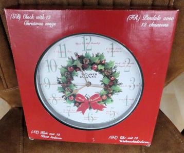 Vintage kerstklok met muziek met handleiding in doos. beschikbaar voor biedingen