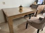 Eettafel & Salontafel Set, Ophalen, 100 tot 150 cm, Eikenhout, Zo goed als nieuw
