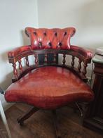 Klassieke lederen bureaustoel, Gebruikt, Bruin, Klassiek, Ophalen of Verzenden