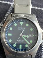 citizen eco drive sapphire wr 200 80er jaren vintage horloge, Sieraden, Tassen en Uiterlijk, Horloges | Heren, Staal, Ophalen of Verzenden