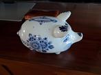 Delfts blauw spaarvarken, Ophalen of Verzenden, Gebruikt, Steen, Aardewerk of Keramiek, Dier