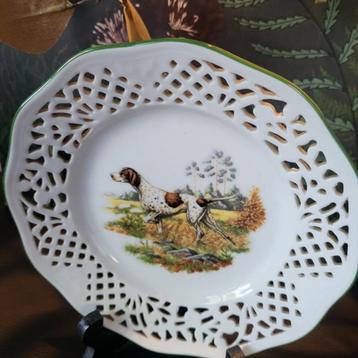 Duits hangbordje jachthond. Bavaria Schumann. 20 cm doorsnee beschikbaar voor biedingen