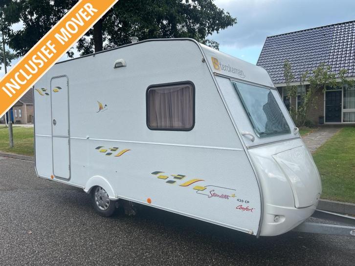 Sterckeman Starlett Comfort 420 CP VAST BED, MOVER, Caravans en Kamperen, Caravans, Bedrijf, tot en met 4, 500 - 750 kg, Overige