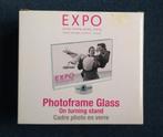 Te koop: glazen fotoframe, draaibaar, 2 foto's 10x15, Ophalen of Verzenden