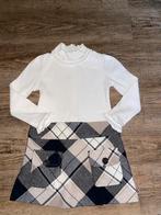 Mayoral meisjes jurk lange mouwen rib stof ruitjes mt 104, Kinderen en Baby's, Kinderkleding | Maat 104, Mayoral, Meisje, Ophalen of Verzenden
