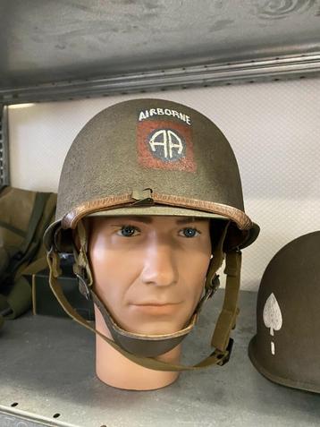 US M1C Paratrooper Helmet Repro – 82nd Airborne Hand Painted beschikbaar voor biedingen