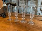 4 x Champagneglazen Flûtes 19e eeuws Frans Kristal, Antiek en Kunst, Antiek | Glas en Kristal, Ophalen of Verzenden