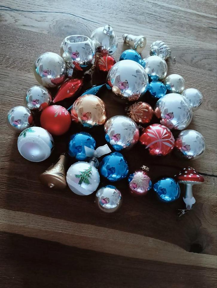 Vintage kerstballen 32 stuks, Diversen, Kerst, Gebruikt, Ophalen